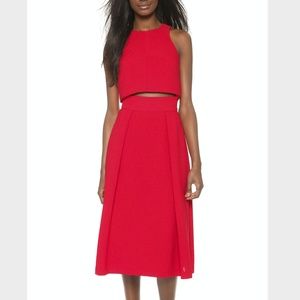 BLACK HALO | Red Sanibel Two Piece Midi Dress 6